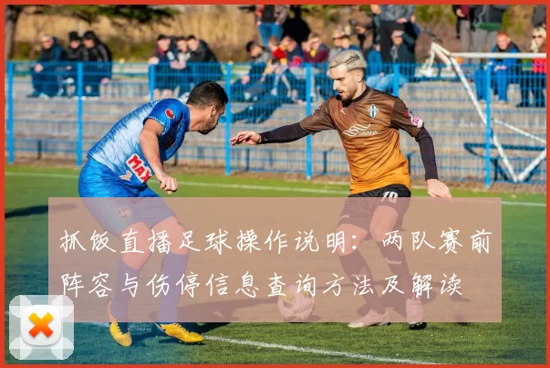 抓饭直播足球操作说明：两队赛前阵容与伤停信息查询方法及解读